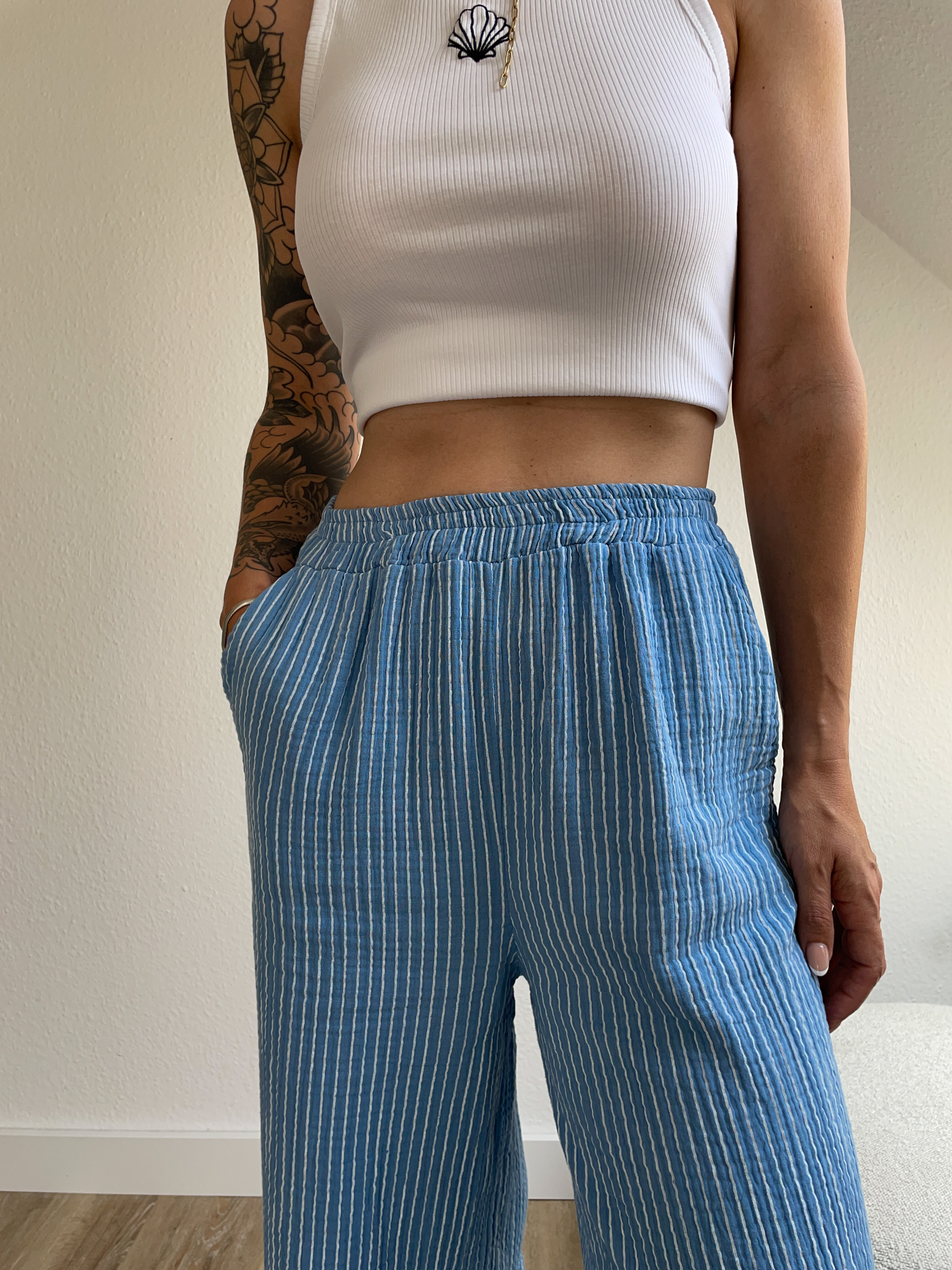 Musselinhose Stripes